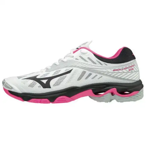 Mizuno Wave Lightning Z4 Slip Resistant, Abrasion Resistant, Breathable Low top Training Shoes Women's Pink White