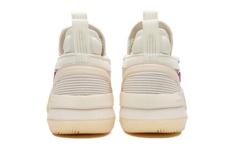 361° Burning War Q Rebound Technology Cushioning Rebound Mid top Performance Basketball Shoes Men’s Ecru