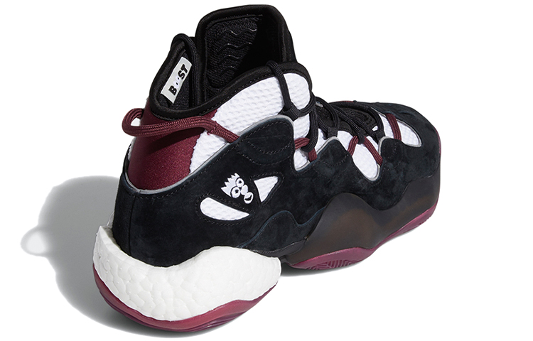 Кроссовки adidas originals Crazy BYW 3.0 (черно-бело-фиолетовые) — фото 3