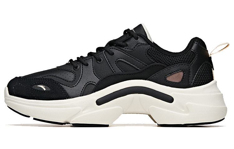 ANTA Chunky Sneakers Women's Low Top Black/Ivory White