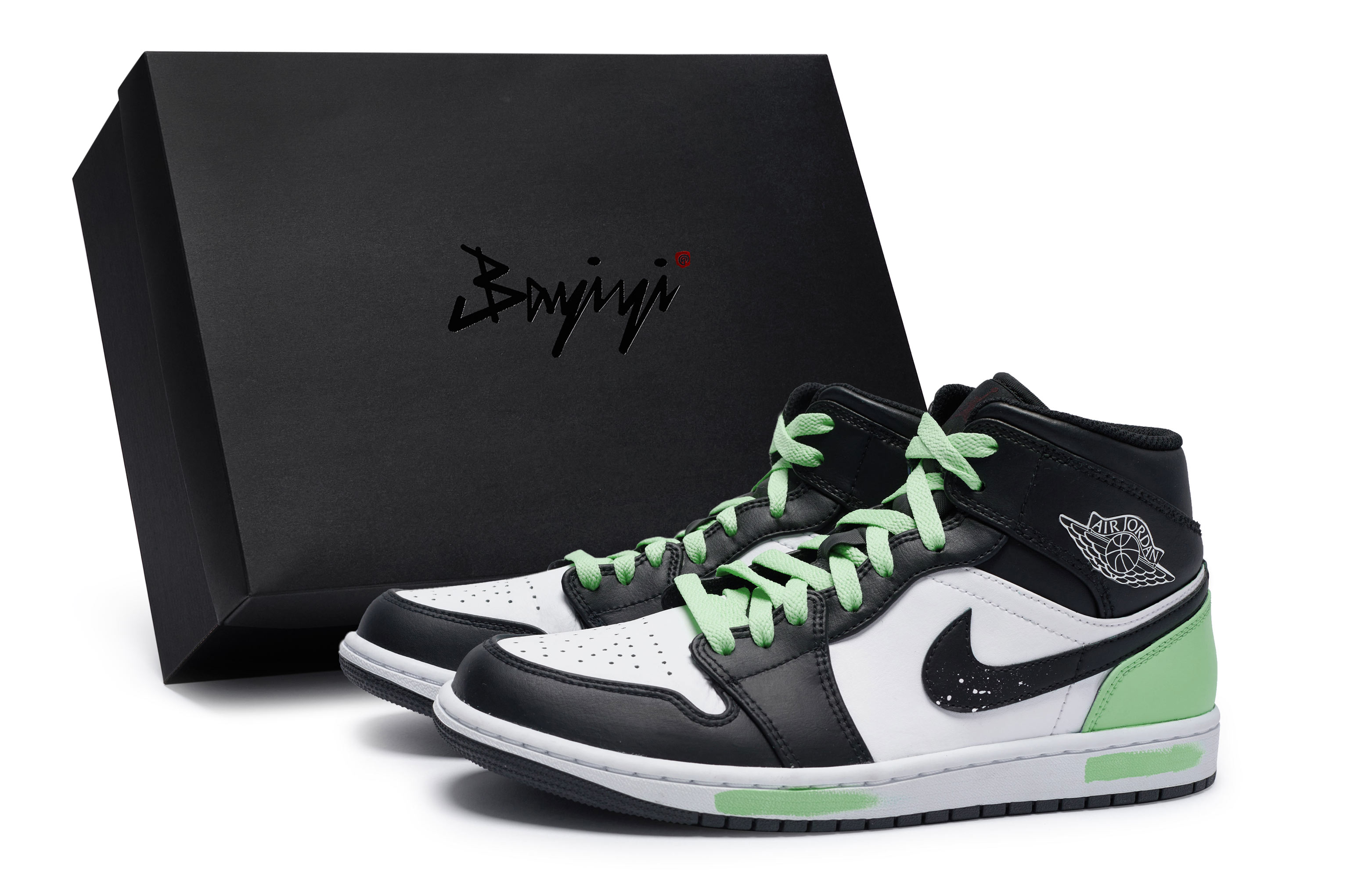 Jordan Air Jordan 1 811 Manufacturing, Jiyue Windy Green, Special Shoe Box Cushioning Slip Resistant Abrasion Resistant