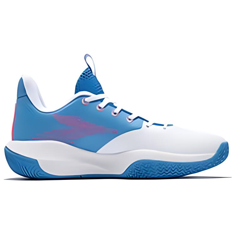 361° Slip Resistant Abrasion Resistant Low top Basketball Shoes Men’s White Blue