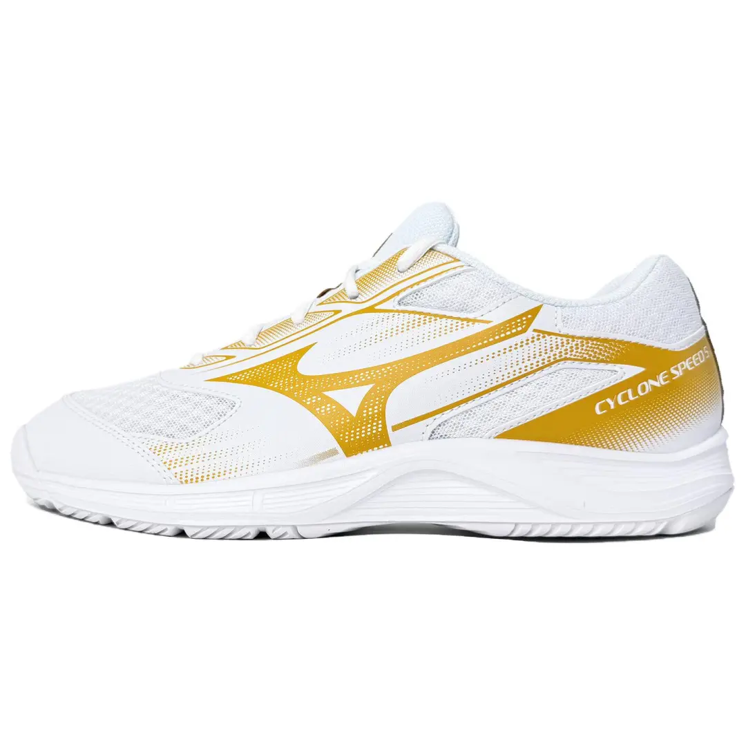 Mizuno Cushioning, Breathable, Balance, Impact Resistant Low top Training Shoes Unisex White Yellow