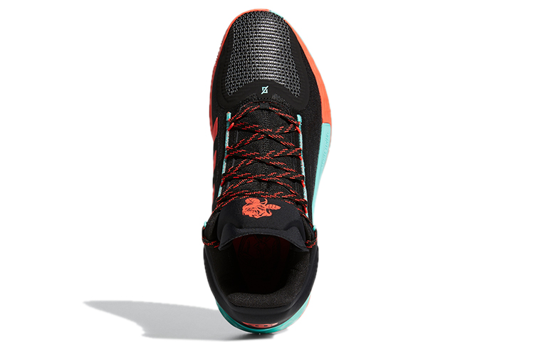 Мужские кроссовки adidas D Rose 11 (черно-оранжево-синий) — Чёрный / оранжевый / синий — фото 5