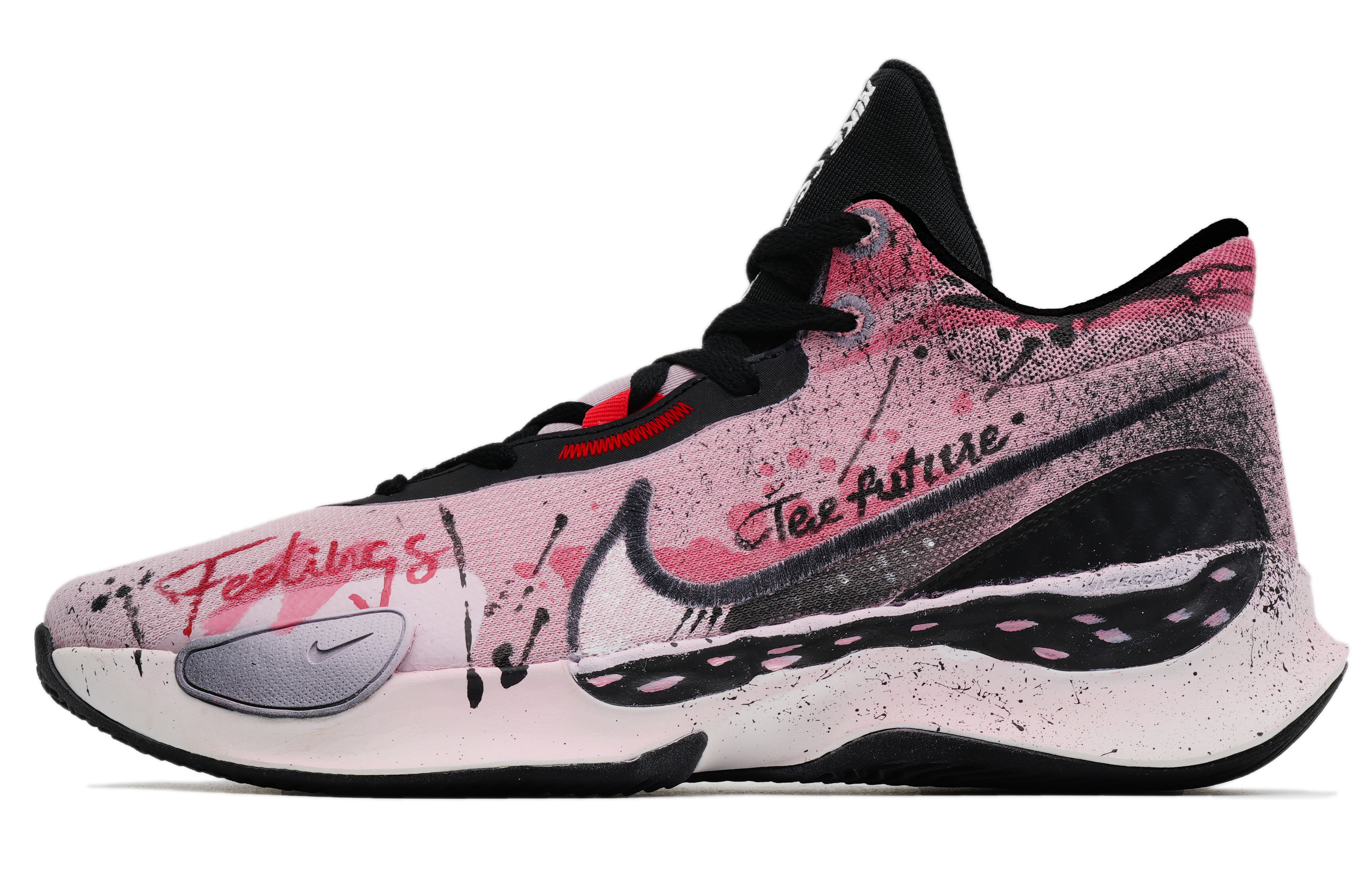 Nike Renew Elevate 3 Cushioning Slip Resistant Abrasion Resistant Low top Basketball Shoes Unisex Black Pink