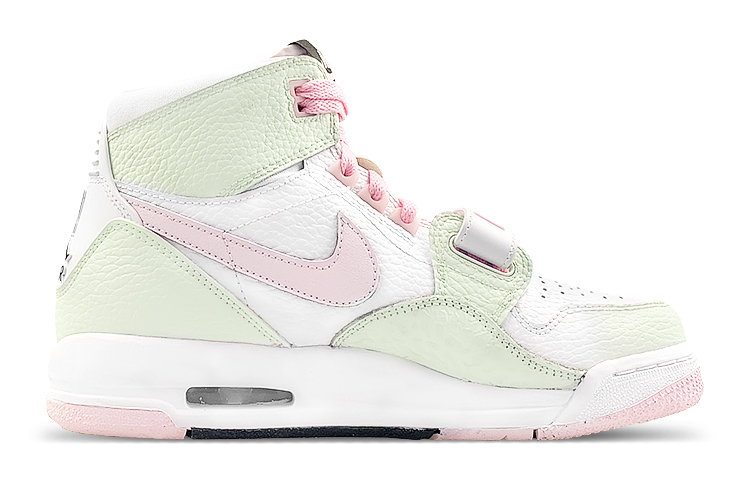 Jordan Legacy 312 High top Vintage Basketball Shoes Women’s White Green Pink