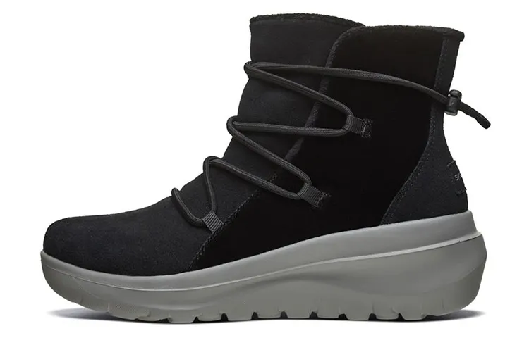 Skechers Skyhigh Ultra Thermal Abrasion Resistant Athleisure Short Snow Boots Women's Black Gray
