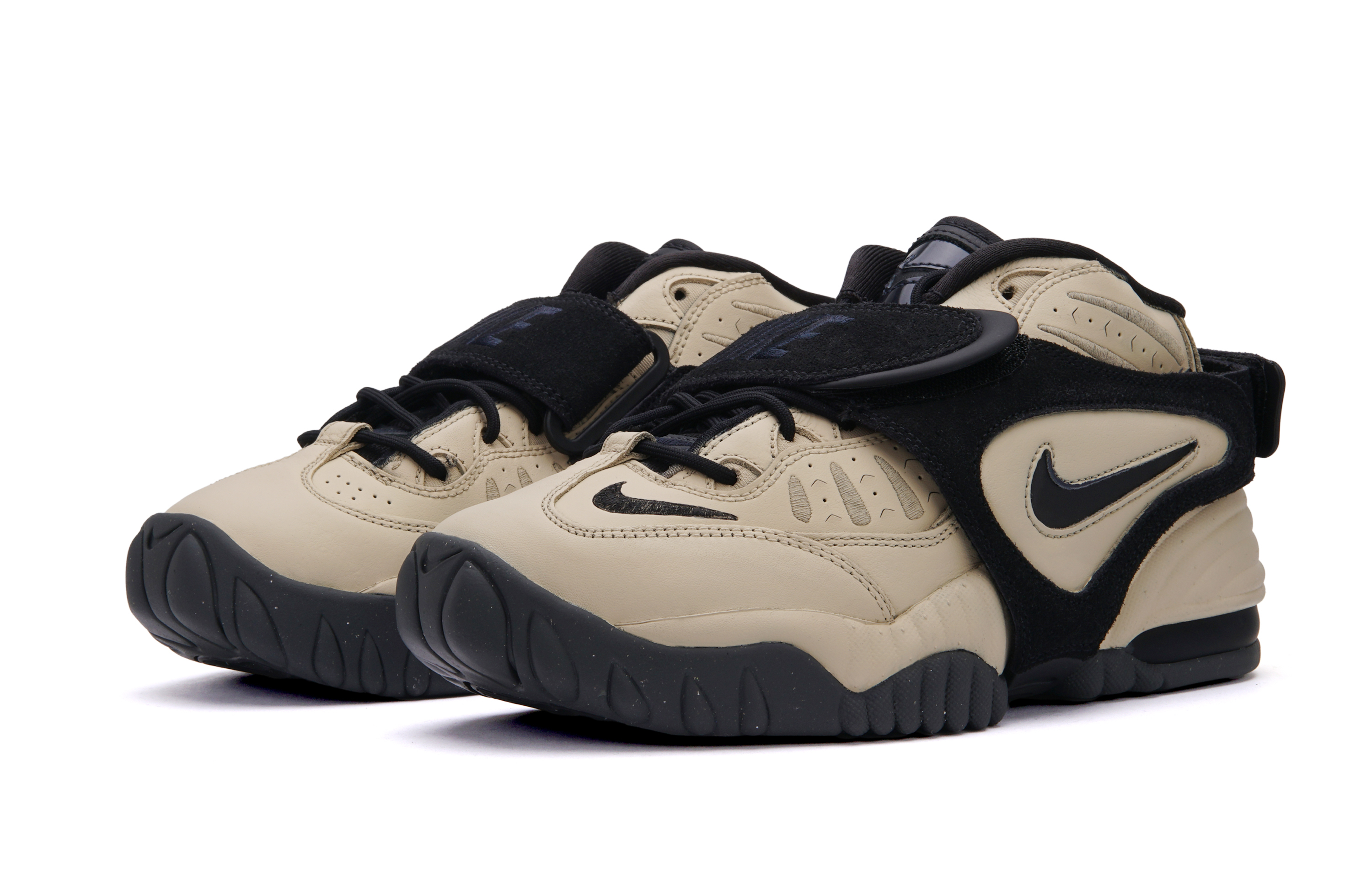 Nike Air Adjust Force Warm Fierce Mid top Vintage Basketball Shoes Unisex Ecru