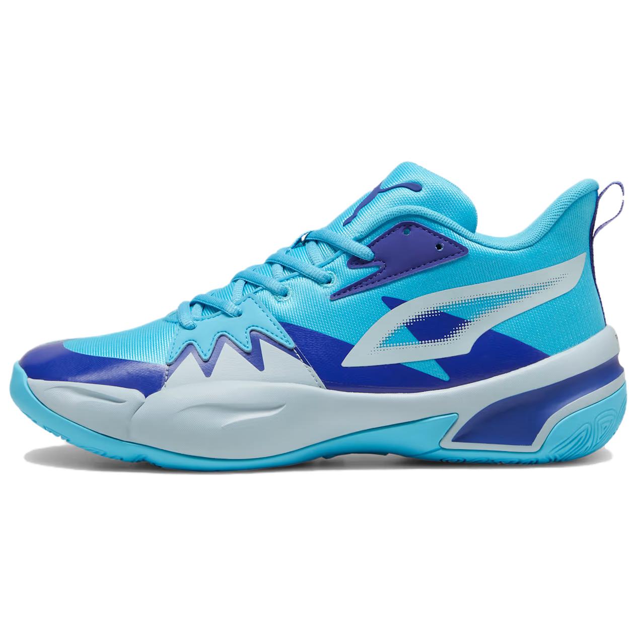 PUMA Genetics Slip Resistant Abrasion Resistant Low top Basketball Shoes Unisex Blue