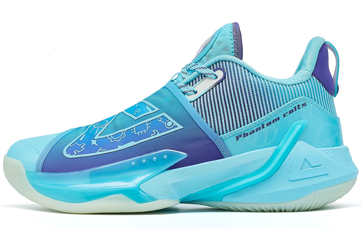 PEAK Magic Horse 1.0 Abrasion Resistant Slip Resistant Low top Performance Basketball Shoes Men’s Ice Blue