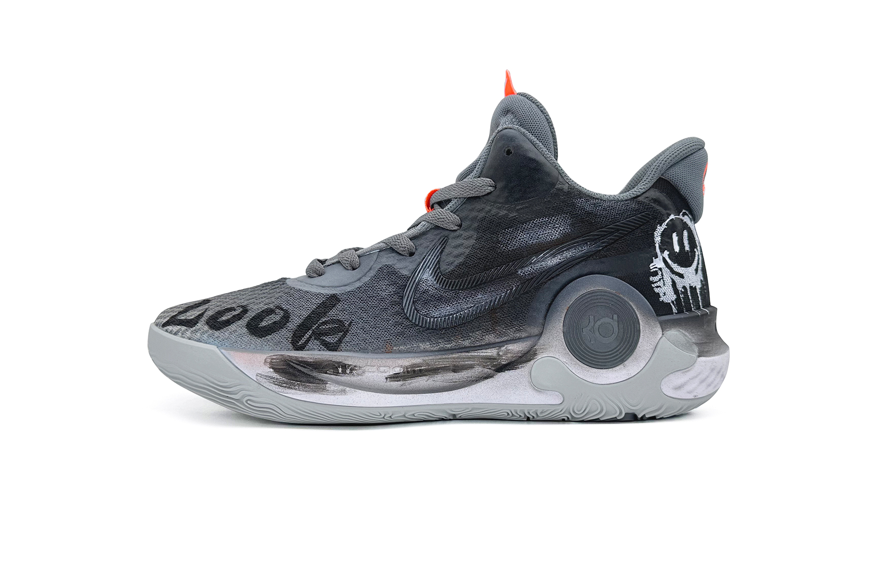 Nike KD Trey 5 IX Fabric Slip Resistant Abrasion Resistant Mid top Basketball Shoes Unisex Black Gray