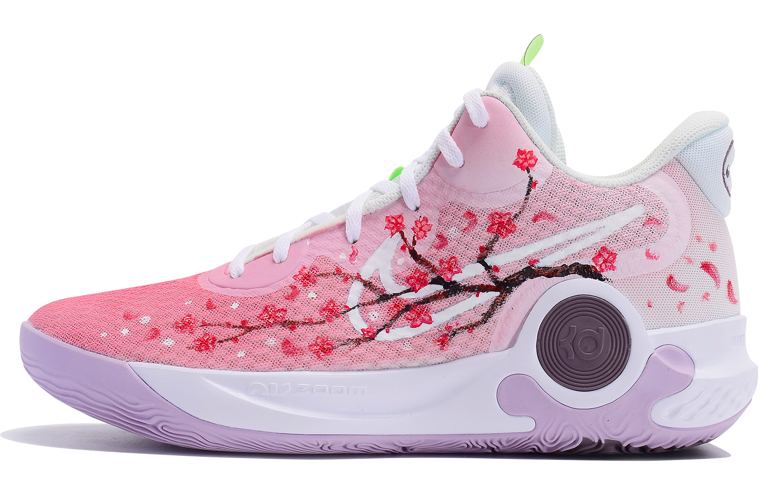 Nike KD Trey 5 IX Cushioning Slip Resistant Abrasion Resistant Mid top Vintage Basketball Shoes Unisex White Pink