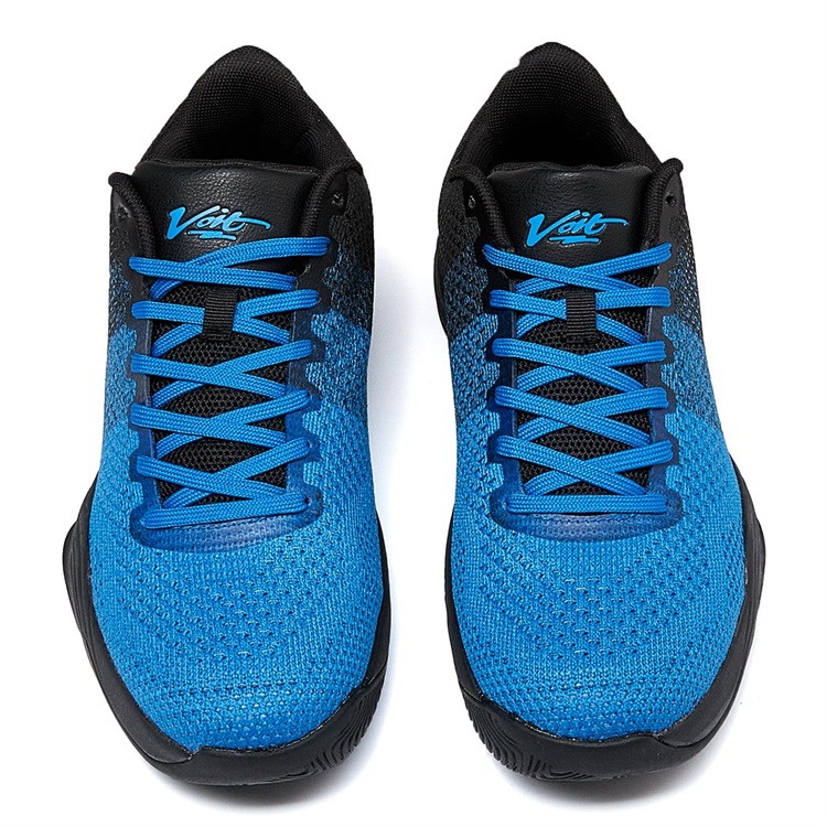 VOIT Basketball Shoes Men’s Low Top Black/Ice Blue