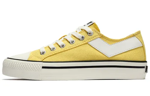 Pony Shooter Collection Abrasion Resistant Lightweight Breathable Cushioning Low top Canvas Shoes Women's Yellow
