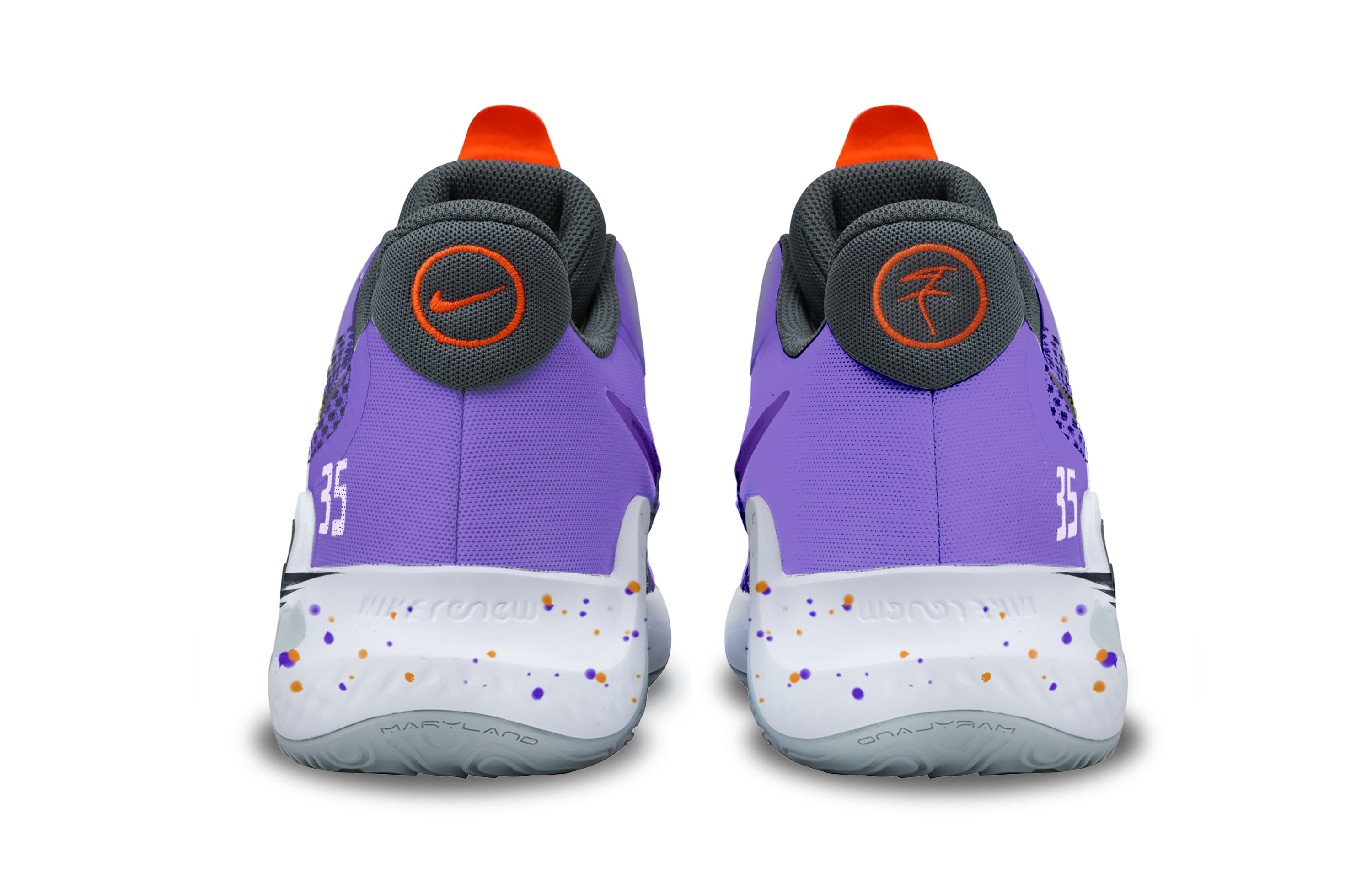 Nike KD Trey 5 IX Basketball Shoes Unisex Mid Top Gray/Orange/Purple/White/Black