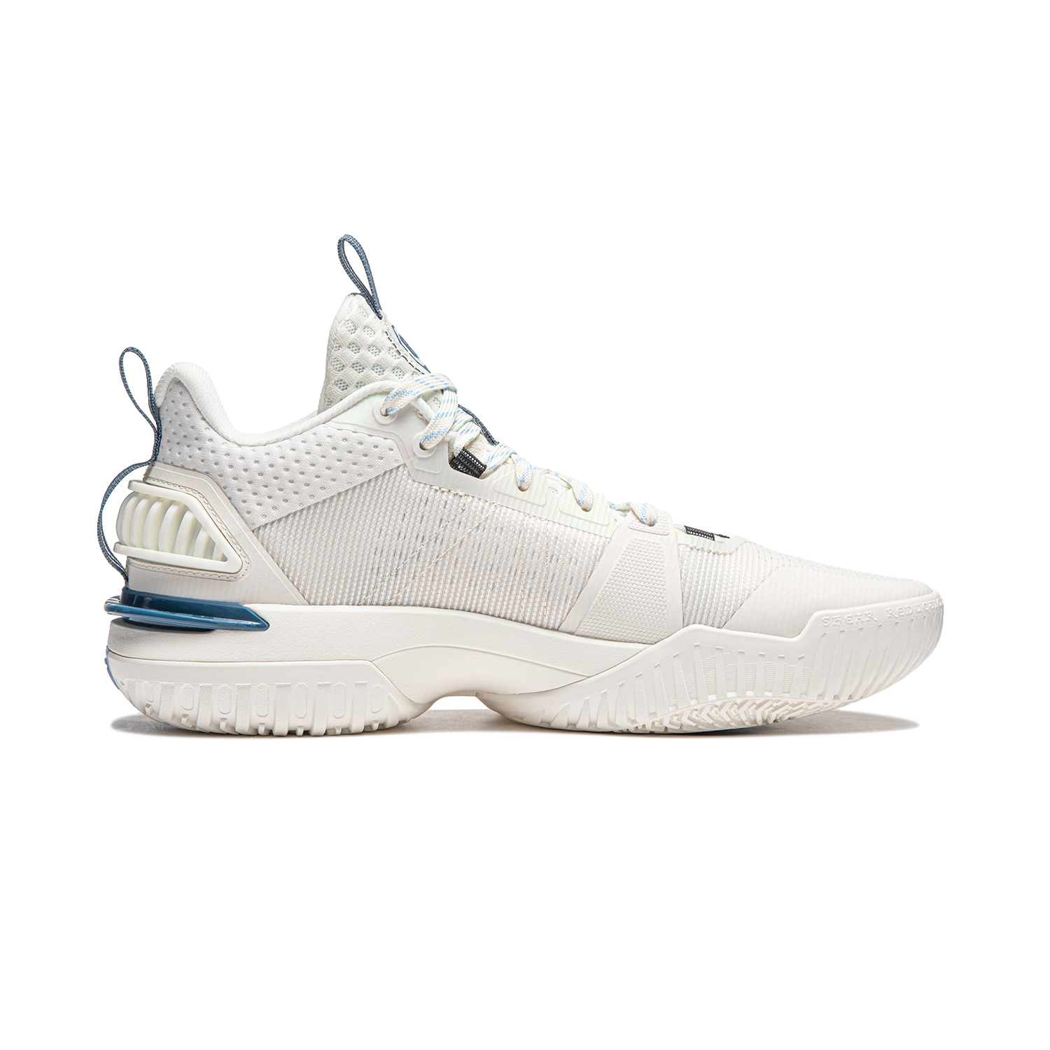 Li Ning Storm 2024 Cushioning Breathable Lightweight Rebound Low top Basketball Shoes Men’s Ivory