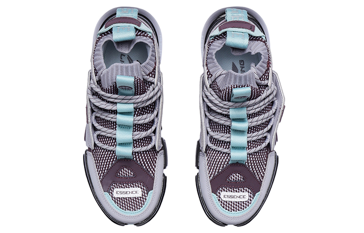 Li Ning Essence 2 ACE Vintage Basketball Shoes Women’s Mid Top Muddy Gray Purple