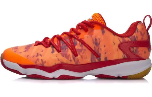 Li Ning Breathable And Wear resistant Low top Badminton Training Shoes Unisex Orange