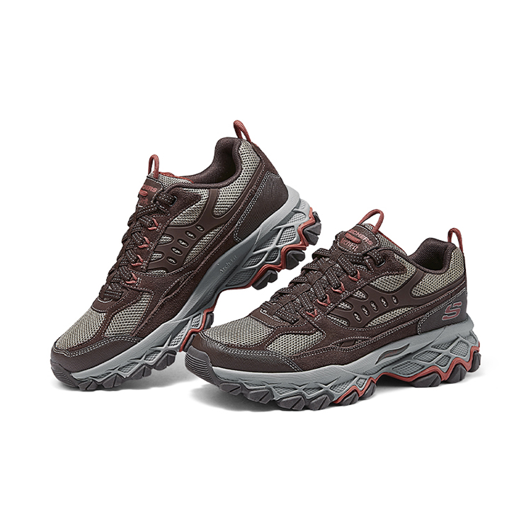Skechers OUTDOOR MENS Mid top Outdoor Lightweight Hiking Shoes Men’s Brown
