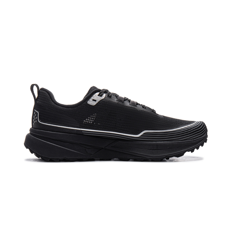 Li Ning Outdoor CF Tracing, Inter Industry Puncture resistant Low top Hiking Shoes Unisex Black Silver