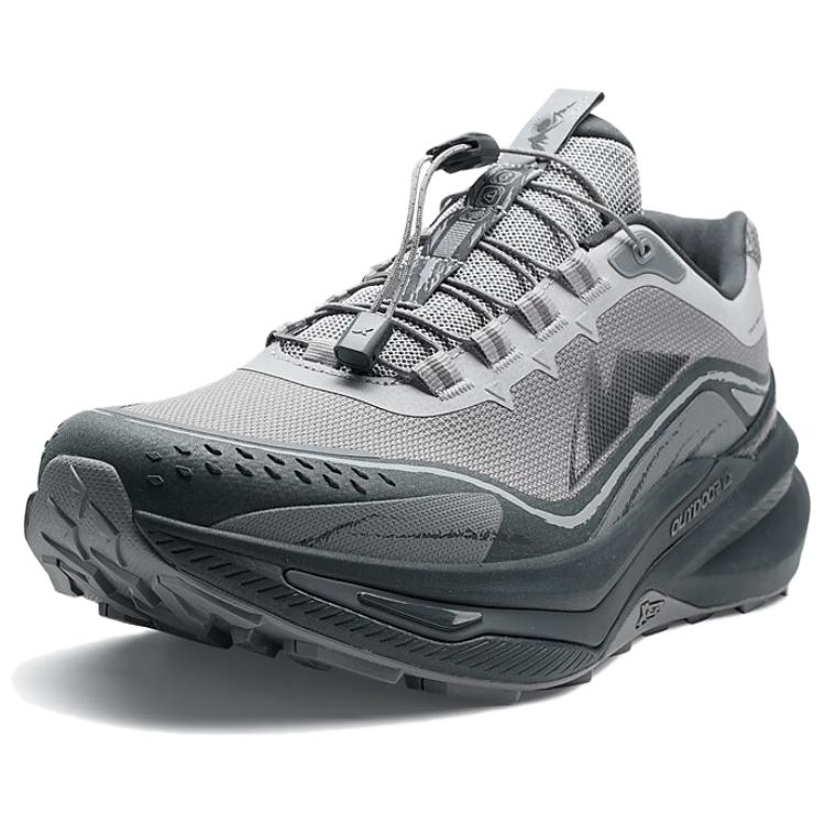 XTEP Abrasion Resistant Coverage Lightweight Low top Hiking Shoes Men’s Gray