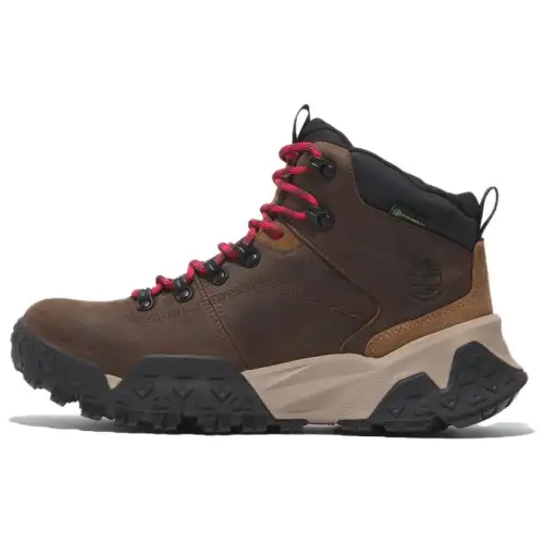 Timberland Slip Resistant Abrasion Resistant Mid top Hiking Shoes Men's Brown