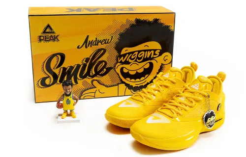 PEAK Wiggins AW2 Smiley Face Colorway Box Artificial Leather Slip Resistant And Breathable Low top Basketball Shoes