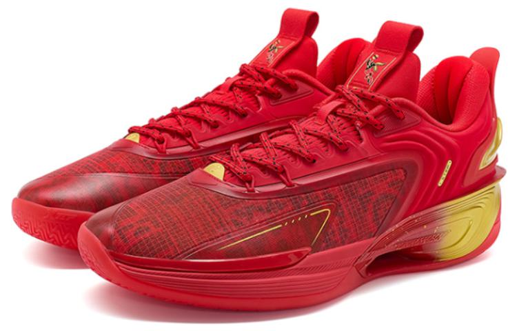 XTEP Levitation 7 Slip-Resistant Cushioning Abrasion-Resistant Low-Top Basketball Shoes Transcend Red