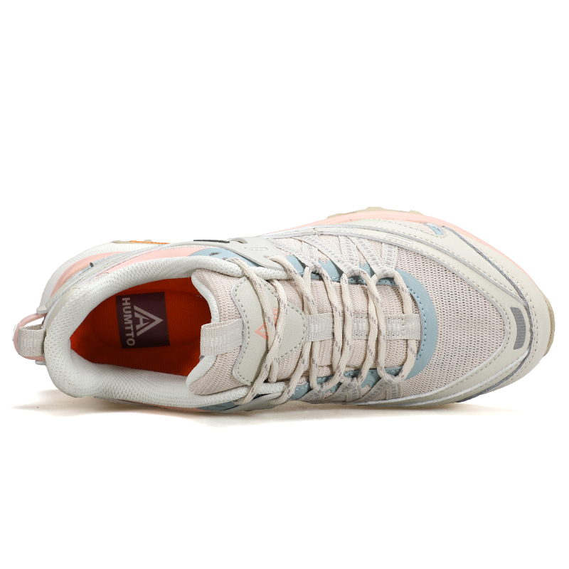 HUMTTO Classic And Versatile Slip Resistant Rebound Slip Resistant Rebound Low top Hiking Shoes Women’s Beige Pink