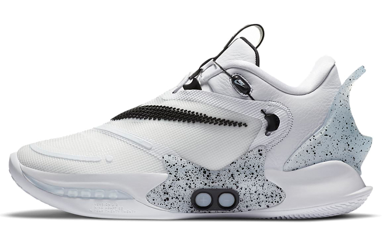 Nike Adapt bb 2.0 versatile splicing, shock absorption and anti-slip low top basketball shoes, men's white, Hong Kong version