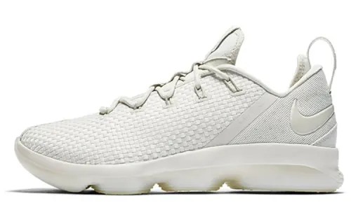 Nike Lebron 14 round head lace, non-slip and lightweight, low top practical basketball shoes, men's white