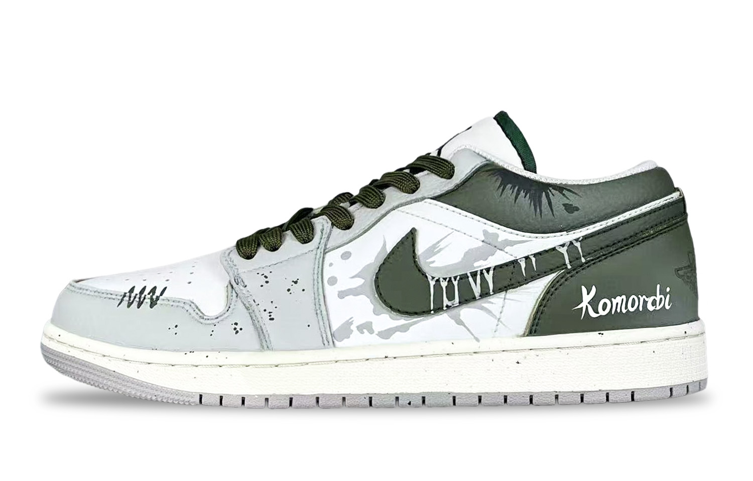 Jordan Air Jordan 1 Maris Sal Bubbles, Ji Mu Abrasion Resistant Abrasion Resistant Low top Vintage Basketball Shoes