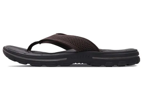 Skechers Relaxed Fit Sports Rubber Sole Slide Slippers Men's Chocolate