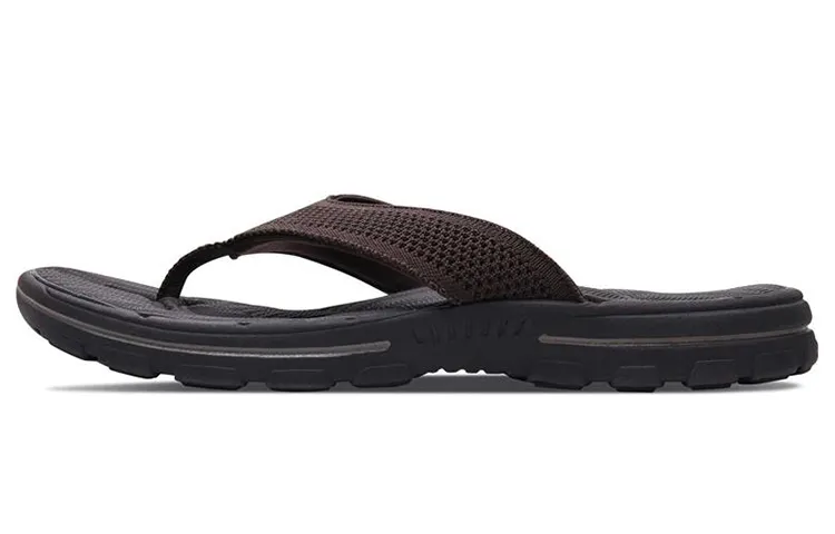 Skechers Relaxed Fit Sports Rubber Sole Slide Slippers Men's Chocolate