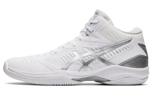 Asics Gel-Hoop V12 Round Toe Fabric Synthetic Leather Low Top Practical Basketball Shoes Unisex Silver