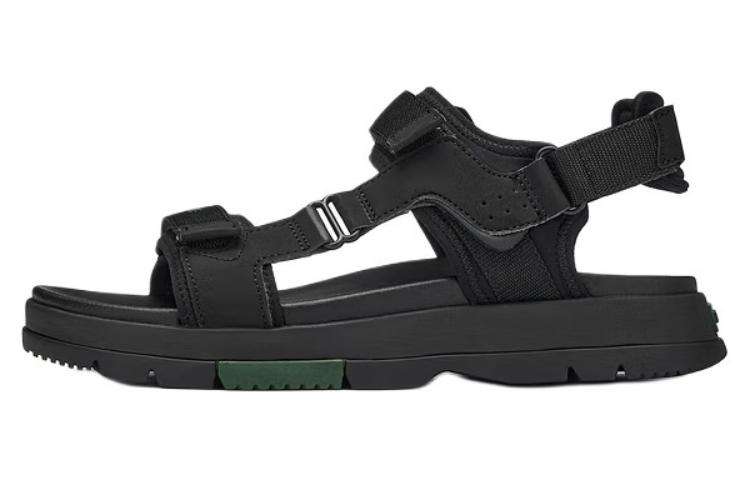 LACOSTE Fabric Beach Sandals Men's Black