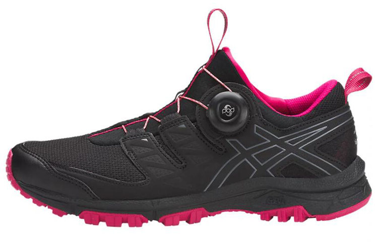 ASICS GEL FujiTrabuco 7 Trail Running Shoes Women's Low Top Carbon Black/Pink