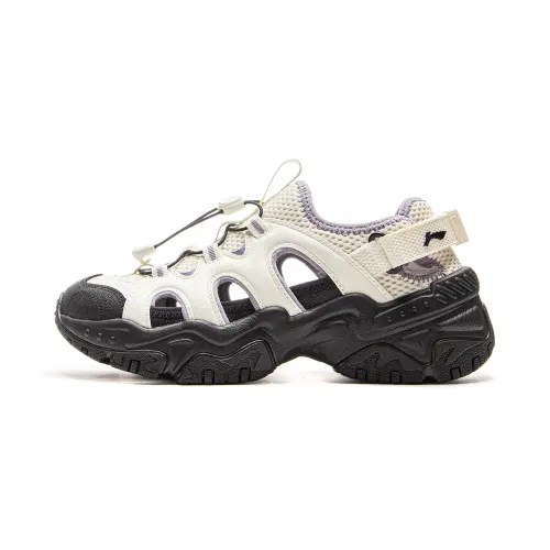 Li Ning Brown Sugar River Trekking Shoes Women's White Black