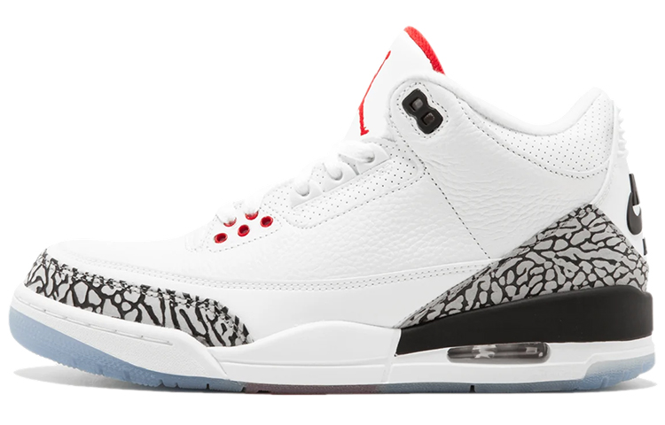 Мужские кроссовки Jordan Jordan Air Jordan 3 retro free throw line white cement OG 2018 (бело-серые)