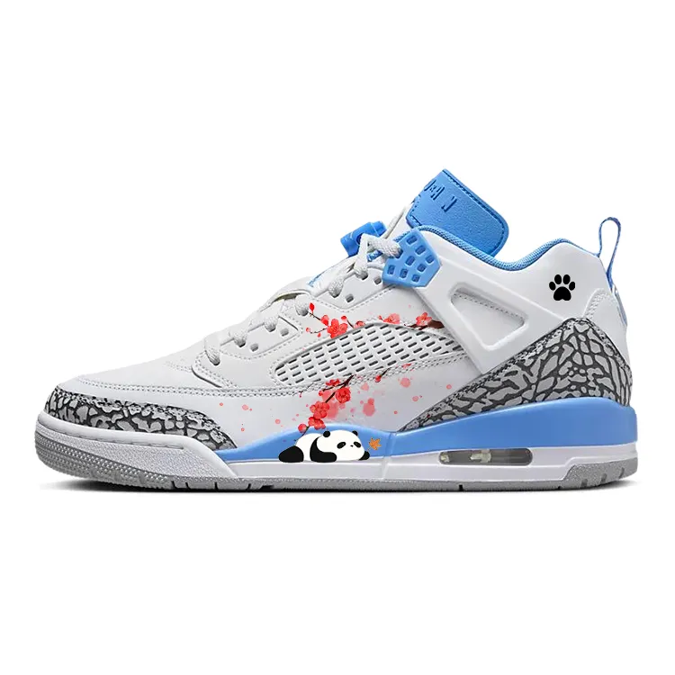 Jordan Spizike Slip Resistant Abrasion Resistant Low top Vintage Basketball Shoes Unisex Blue