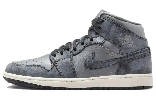 Jordan 1 Mid Distressed Smoke Grey Women's