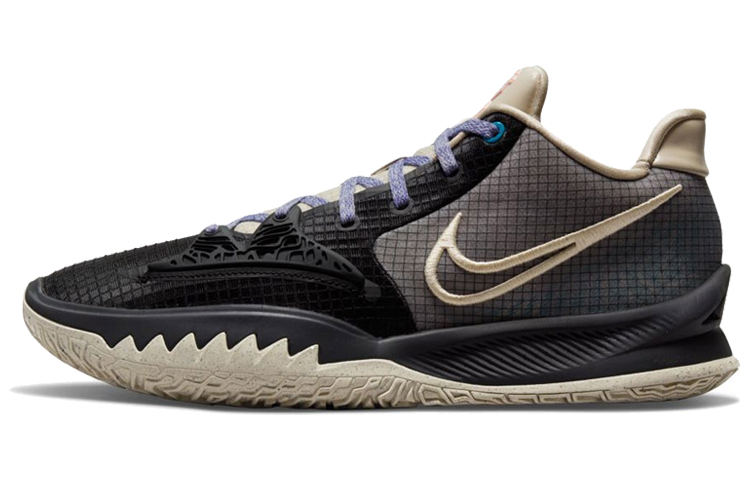 Nike Kyrie Low 4 EP Irving 4 round-toe lace-up low-top practical basketball shoes men and women same style black and gray domestic version