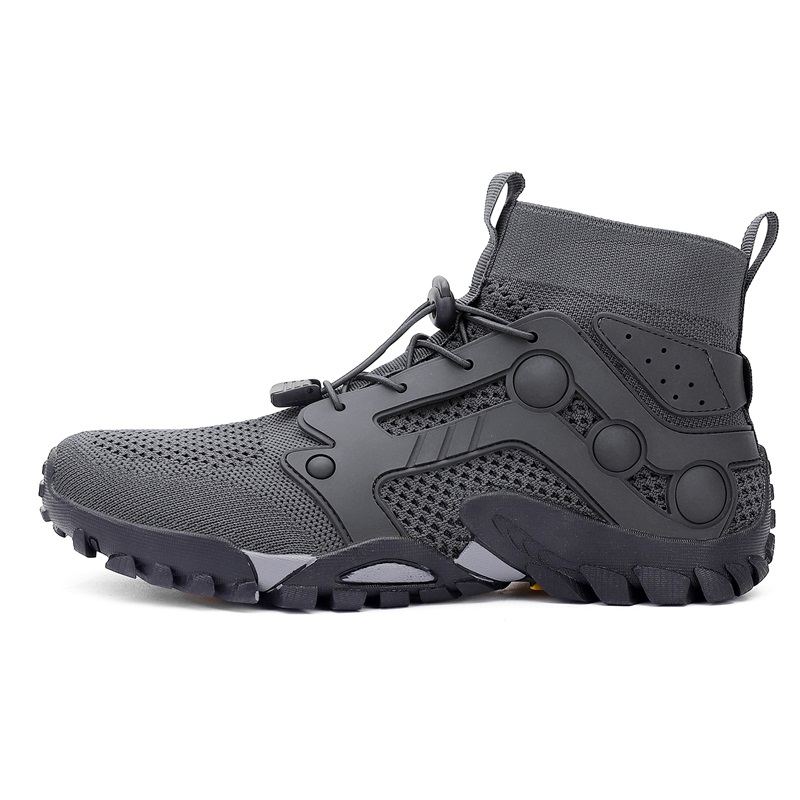 TELENT Slip Resistant Coverage Slip Resistant Coverage High top Mountaineering Shoes Men’s Gray