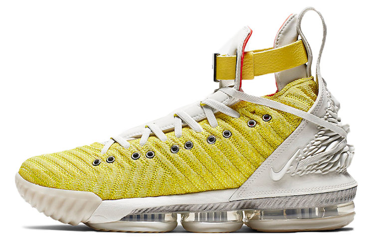 Кроссовки Nike Nike Lebron 16 HFR Harlem Stage Bright Citron OG 16 (бело-желтые)