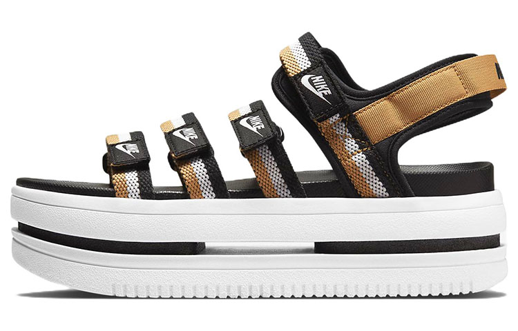 Nike Icon Classic Sandal 'Black Metallic Gold' Women's