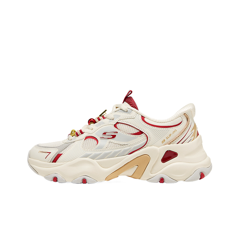 Skechers Skechers D'LITES 5.0 New Year of the Horse CNY New Year model Panda shoes fifth generation flash shoes easy to put on and take off comfortable and versatile low-top dad shoes women's style