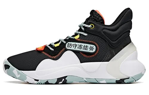 Anta Fabric Slip Resistant, Abrasion Resistant, Breathable Mid top Basketball Shoes Men's