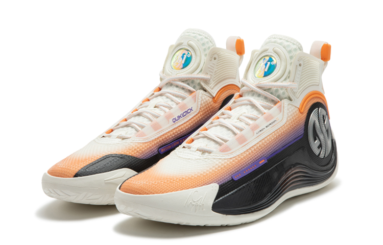 361° AG 4 SOAR CQT Cushioning Slip Resistant Abrasion Resistant Breathable High top Basketball Shoes Men’s White Orange