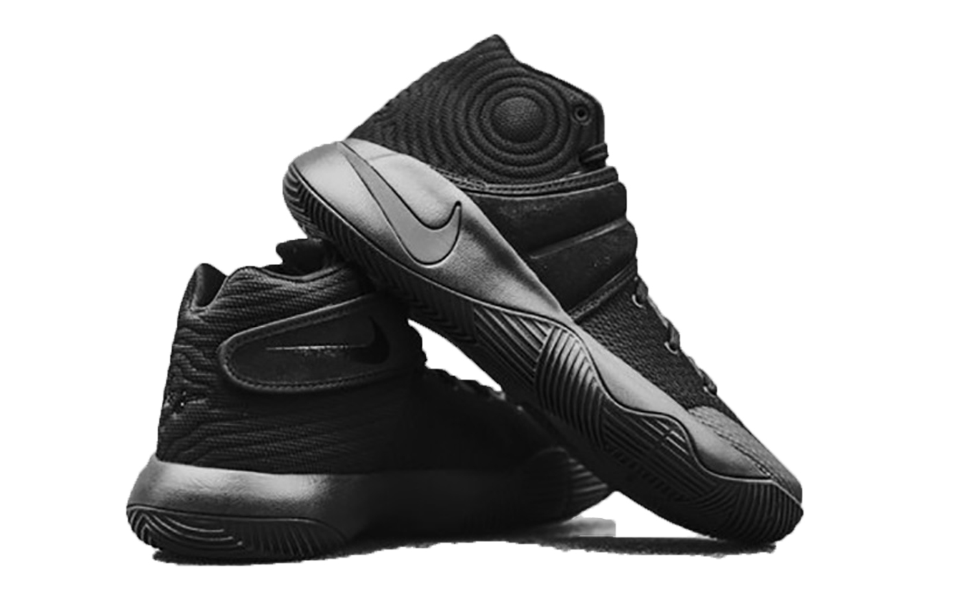 Мужские кроссовки Nike Kyrie 2 "Triple Black" (черные) — 黑/反光银 — фото 3