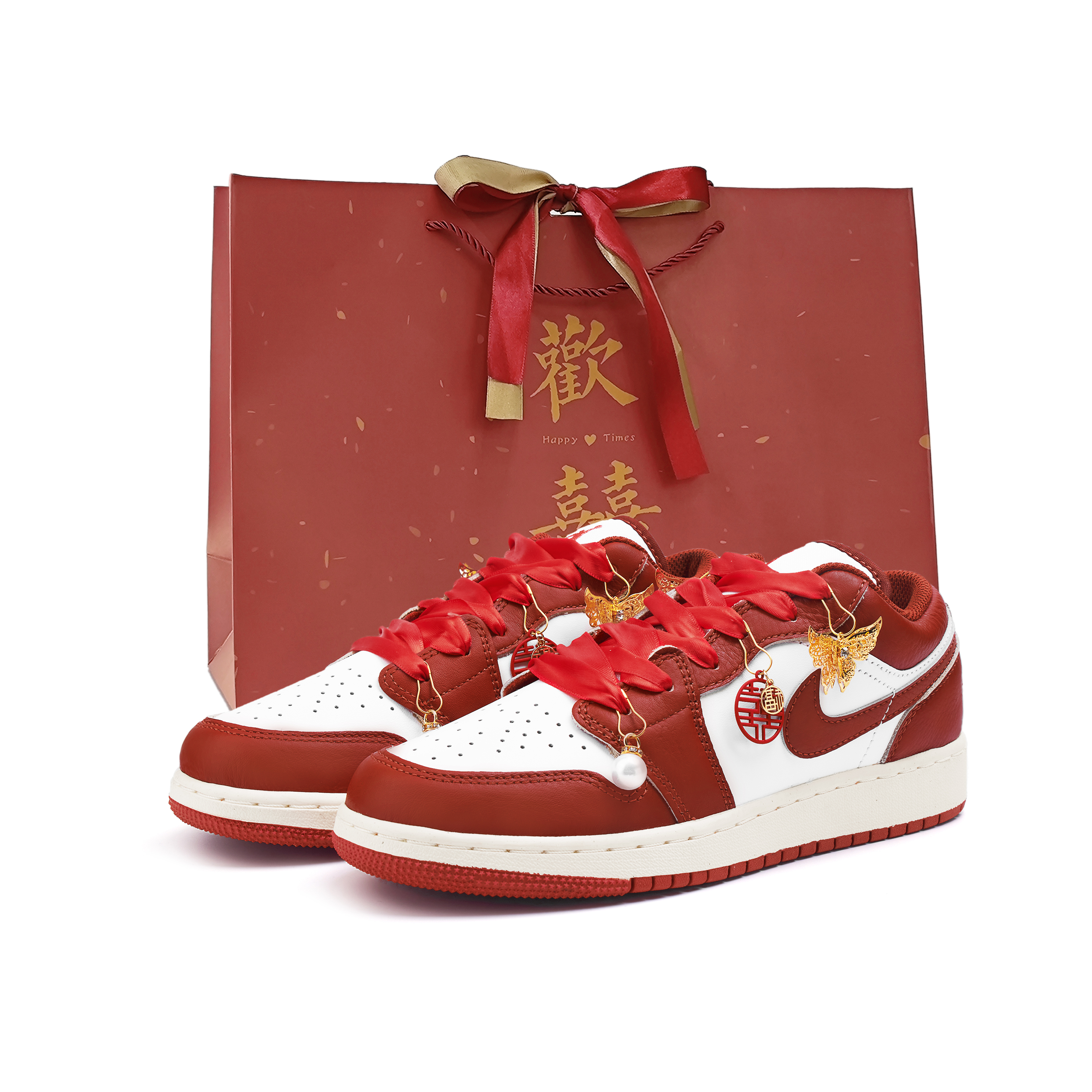 Jordan Air Jordan 1 Low top Vintage Basketball Shoes Women’s Red